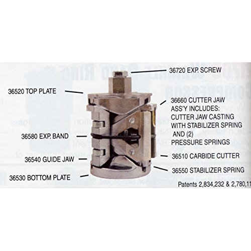 Engine Ridge Remover Lisle 36660 Replacement Cutter Jaw Assembly for 36500 Ridge Reamer ...