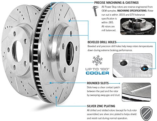 Brake Floating Type Power Stop Truck SUV Ceramic Brake Kit with Drilled Slotted | Autoplicity