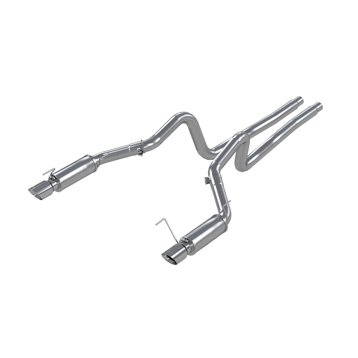 Split System Images MBRP Cat Back Exhaust System Dual Split Aluminized Steel | Autoplicity